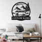 Personalized Camper Van Metal Wall Signs With RGB Led Light