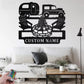 Personalized Camping Car Metal Wall Signs With RGB Led Light