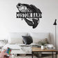 Personalized Crappie Fish Metal Wall Signs With RGB Led Light