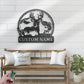 Personalized Deer Duck And Bass Fishing, Metal Wall Signs With RGB Led Light