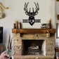 Personalized Deer Head Metal Wall Signs With RGB Led Light