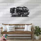 Personalized Engine Fire Truck Driver Metal Wall Signs With RGB Led Light