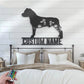 Personalized FLoral American Staffordshire Terrier Metal Wall Signs With RGB Led Light