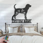 Personalized FLoral Black and Tan Coonhound Metal Wall Signs With RGB Led Light