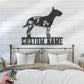 Personalized FLoral Bull Terriers Metal Wall Signs With RGB Led Light