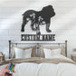 Personalized Floral English Bulldog Metal Wall Signs With RGB Led Light