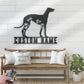 Personalized Floral Greyhound Metal Wall Signs With RGB Led Light