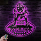 Personalized Football Player, Metal Wall Signs With RGB Led Light