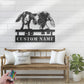 Personalized Funny Valentine Couple Goat Love Farmhouse Metal Wall Signs With RGB Led Light
