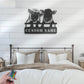 Personalized Funny Valentine Couple Sheep Love Farmhouse Metal Wall Signs With RGB Led Light