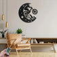 Personalized Light Up Cycling Moon Metal Wall Signs With RGB Led Light