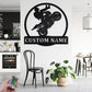 Personalized Motocross Motorcycle Metal Wall Signs With RGB Led Light