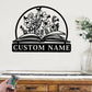 Personalized Name Book Lover Metal Wall Signs With RGB Led Light