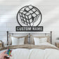 Personalized Rubik's Cube Metal Wall Signs With RGB Led Light