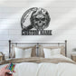 Personalized Skull American Football Metal Wall Signs With RGB Led Light