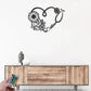 Personalized Sunflower And Rose Heart Stethoscope, Metal Wall Signs With RGB Led Light
