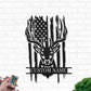Personalized US Buck Head Deer Metal Wall Signs With RGB Led Light
