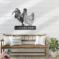 Personalized Valentine Couple Chicken Love Farmhouse Metal Wall Signs With RGB Led Light