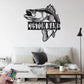 Personalized Walleye Fish Metal Wall Signs With RGB Led Light