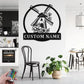Personalized Windmill Metal Wall Signs With RGB Led Light