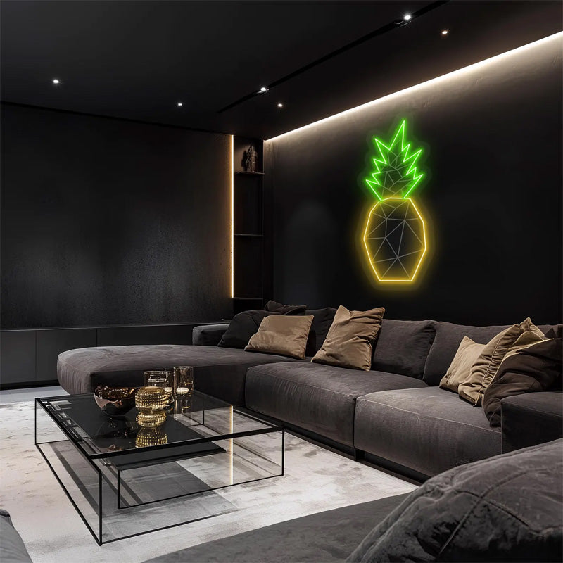 Pineapple Neon Sign – Tropical LED Wall Decor for Kitchen & Kids’ Rooms
