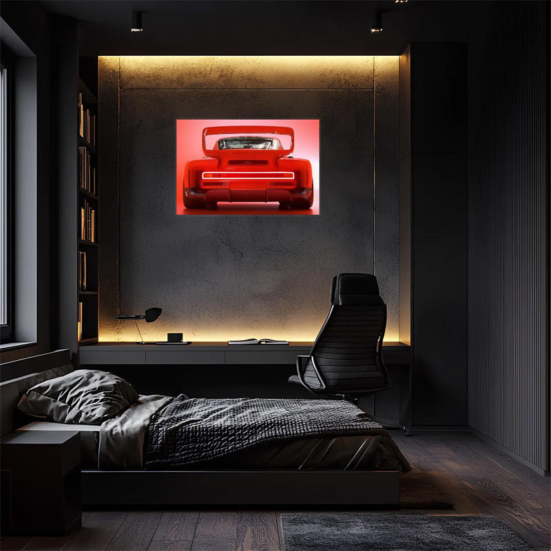 Retro Muscle Car Neon Wall Art Canvas - LEDTOT