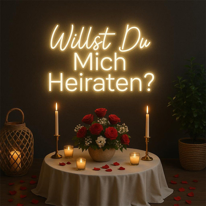 Willst Du Mich Heiraten Neon Sign – LEDTOT