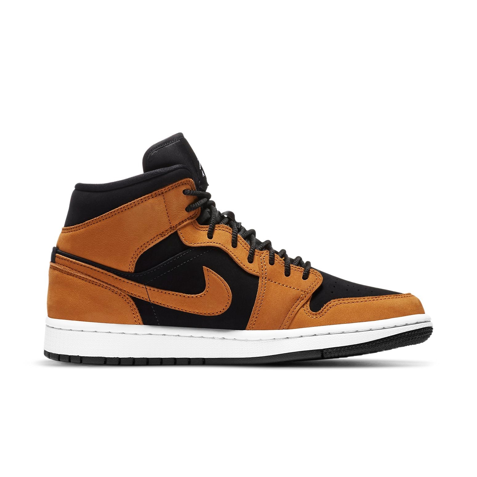 Women's Air Jordan 1 Mid Desert Ochre Leather Trainers - DB5453-700