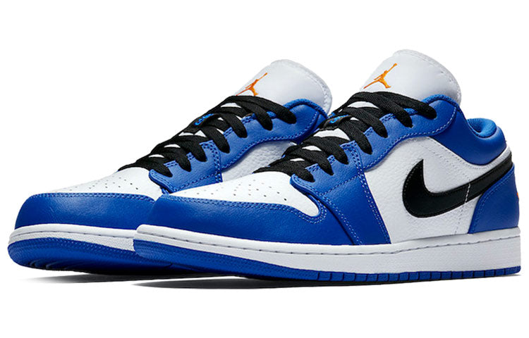 Jordan 1 Low Hyper Royal Orange Peel Sneakers – 553558-401