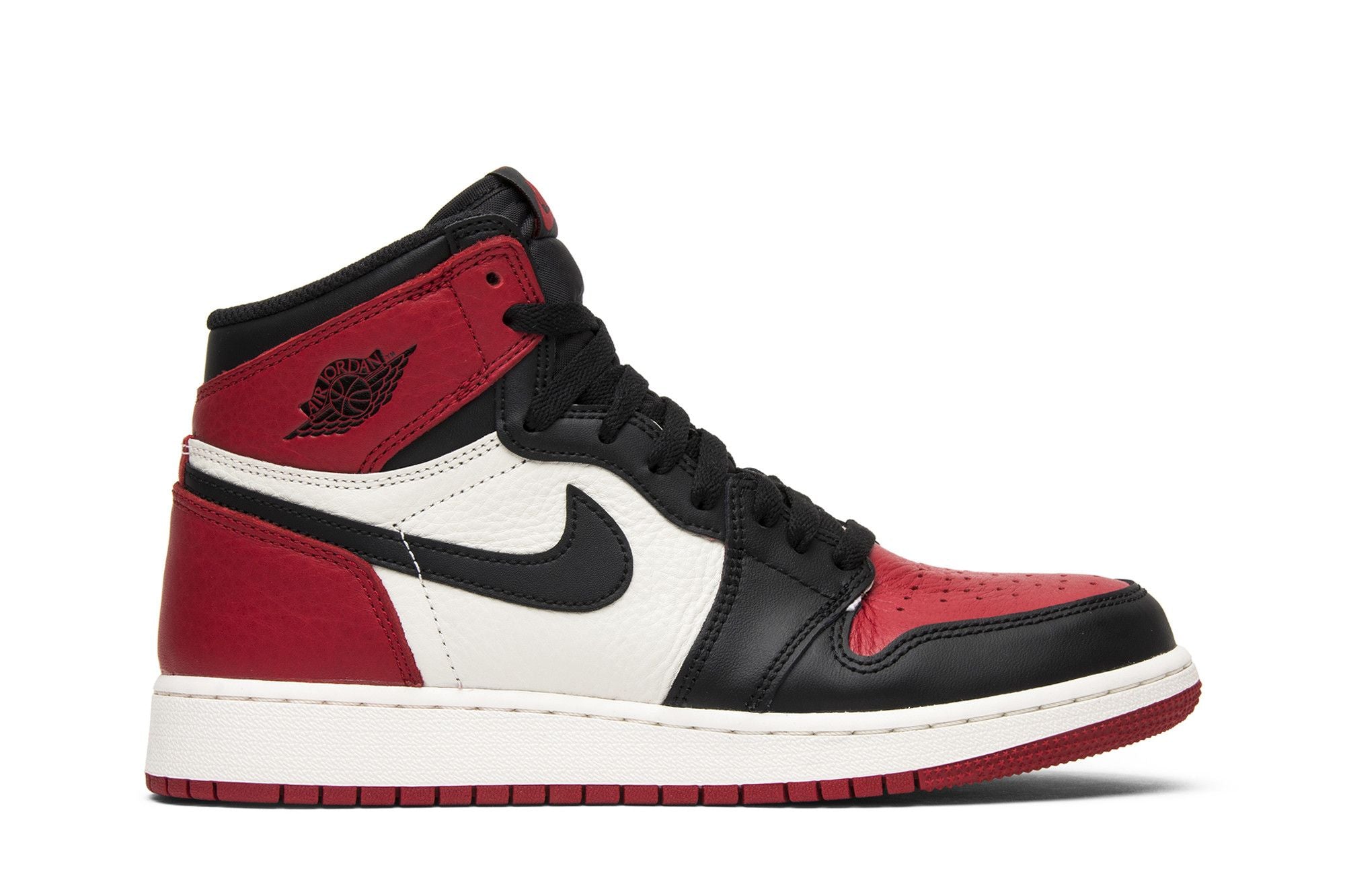 Air Jordan 1 Retro High OG BG Bred Toe (Grade-School-Boy) 575441-610