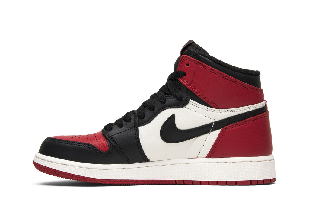 Air Jordan 1 Retro High OG BG Bred Toe (Grade-School-Boy) 575441-610