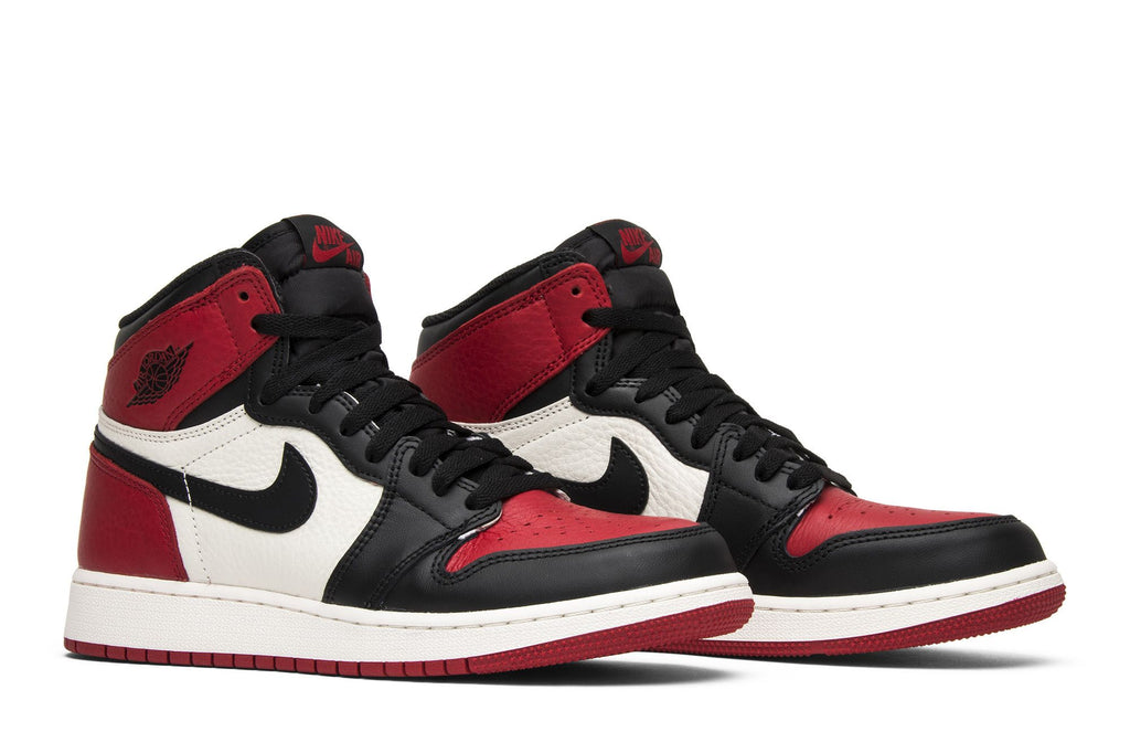 Air Jordan 1 Retro High OG BG Bred Toe (Grade-School-Boy) 575441-610