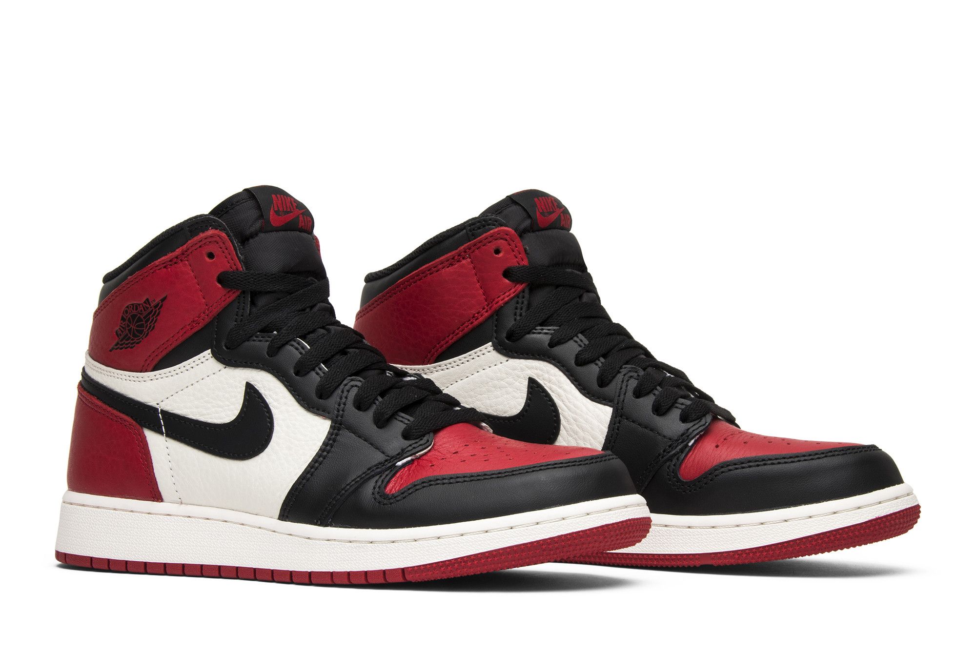 Air Jordan 1 Retro High OG BG Bred Toe (Grade-School-Boy) 575441-610