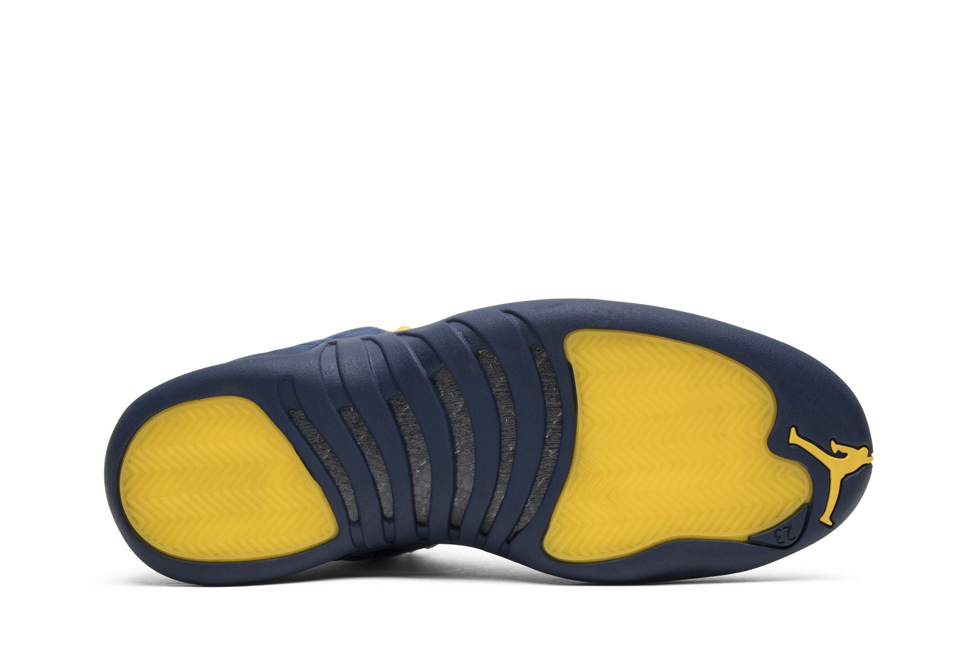 Jordan 12 Retro Michigan BQ3180-407 College Navy Amarillo Men's Sneakers