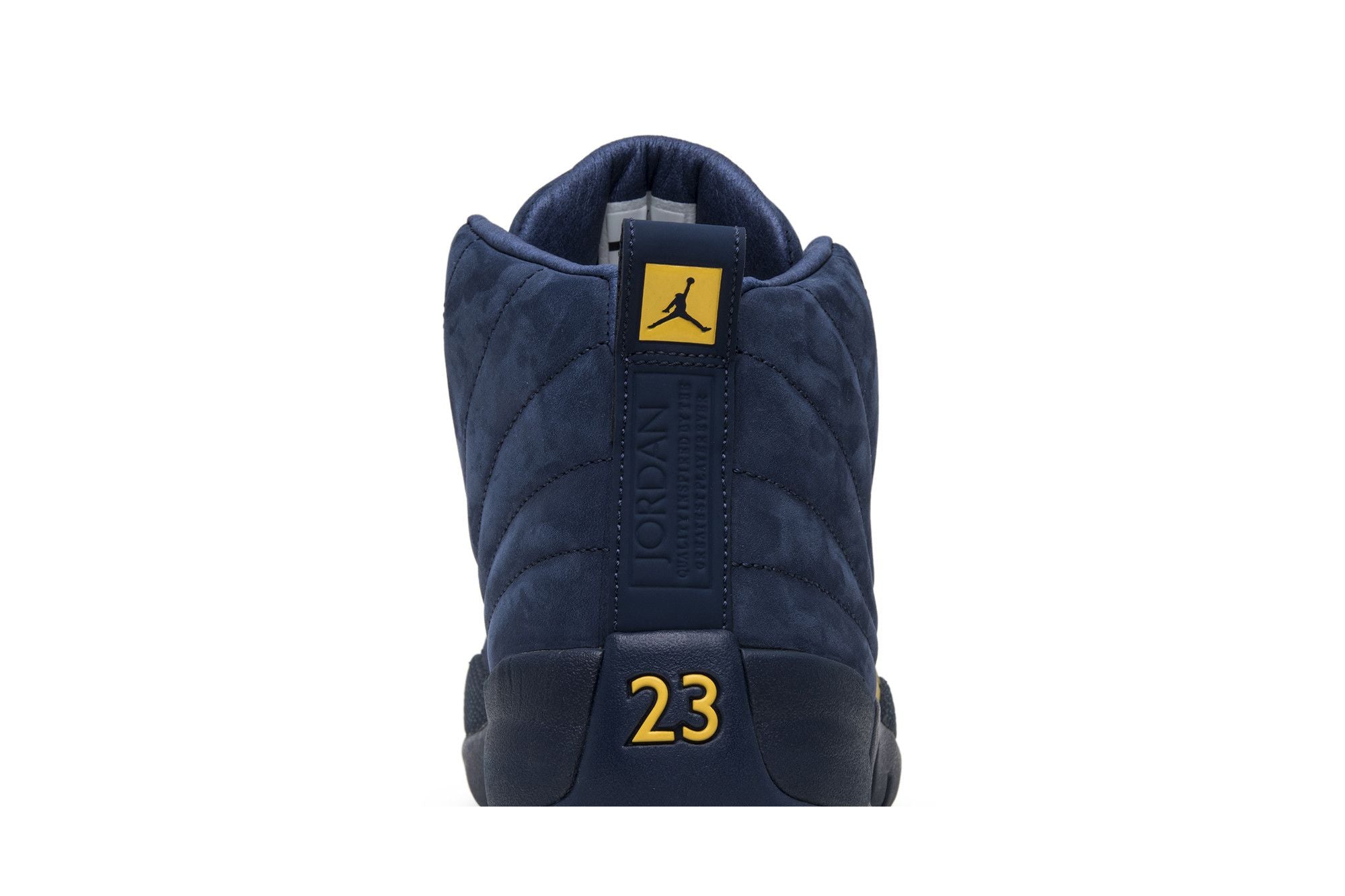Jordan 12 Retro Michigan BQ3180-407 College Navy Amarillo Men's Sneakers