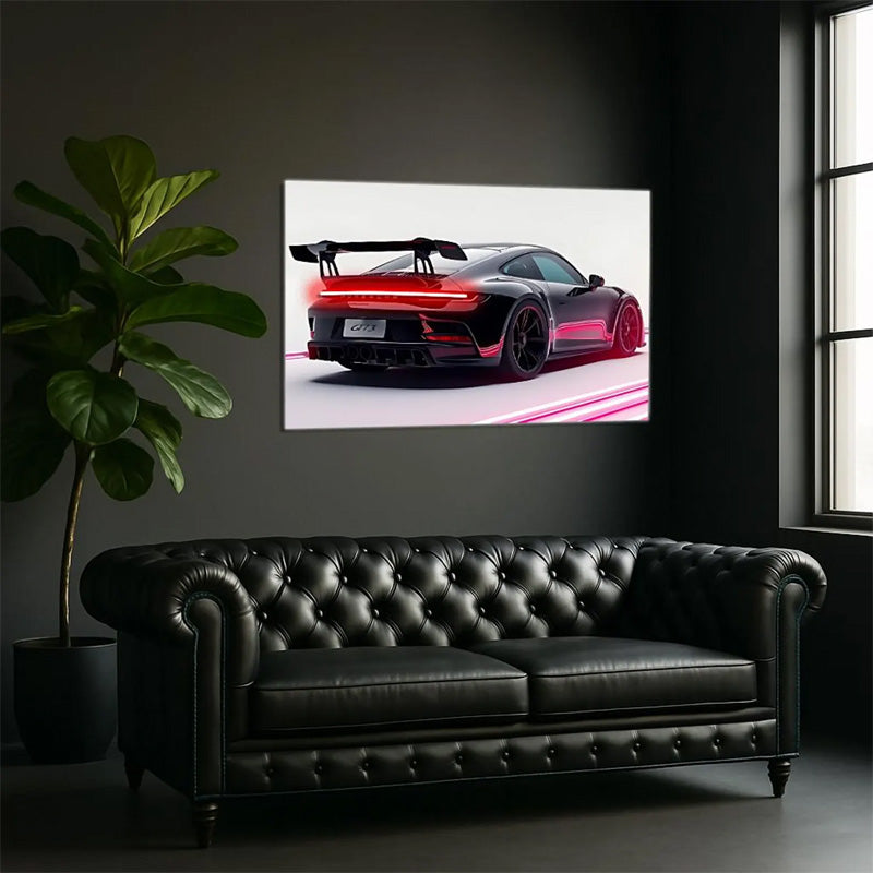 Acrylic UV-Printed LED Car Poster – Backlit Neon Wall Decor