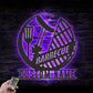 Custom Name BBQ Grill Metal Wall Signs With RGB Led Light