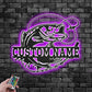 Custom Name Bass Fishing Name Sign Decoration For Room, Metal Wall Signs With RGB Led Light