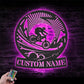Custom Name Bicycle MTB Name Sign Metal Wall Signs With RGB Led Light