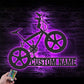 Custom Name Bicycle Racing Metal Wall Signs With RGB Led Light