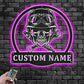 Custom Name Biker Name Sign Decoration For Room, Metal Wall Signs With RGB Led Light