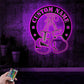 Custom Name Boxer Name Sign Home Decor Game Gym Room, Metal Wall Signs With RGB Led Light