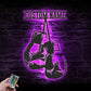 Custom Name Boxer Name Sign Home Decor Gym RoomMetal Wall Signs With RGB Led Light