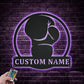 Custom Name Boxing Name Sign Fitness Training Metal Wall Signs With RGB Led Light