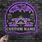 Custom Name Campfire Name Sign Metal Wall Signs With RGB Led Light