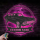 Custom Name Classic Muscle Car Name Sign Home Decor Mechanic Repair Metal Wall Signs With RGB Led Light   5