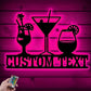 Custom Name Cocktail Bar Sign Wall Art With RGB Led Lights
