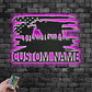Custom Name Cow Farm Name Sign Decoration For Room, Metal Wall Signs With RGB Led Light