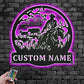 Custom Name Cowboy Name Sign Decoration For Room, Metal Wall Signs With RGB Led Light