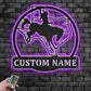 Custom Name  Cowgirl Name Sign Decoration For Room, Metal Wall Signs With RGB Led Light